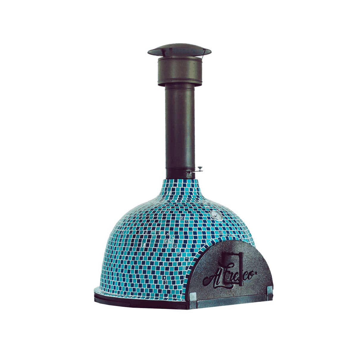 Al Fresco Festivo - Wood-fire Mosaic Pizza Oven Al Fresco Festivo (3-4 Pizzas) (optional Mobile Stand) - Mixed Squares Design