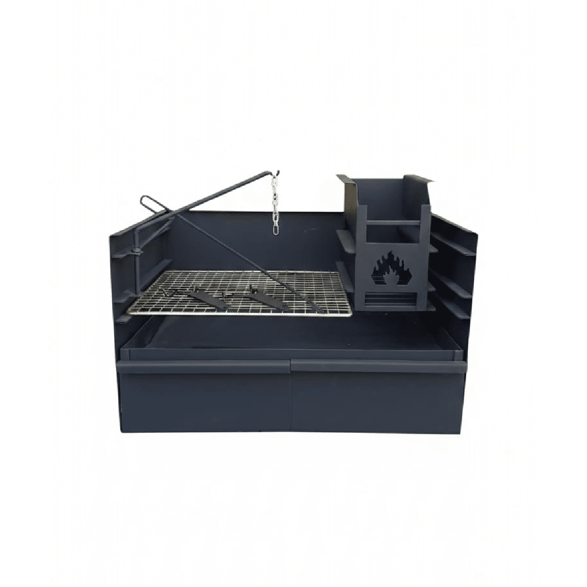 Homefires Table braai for 1500 Combination braai, with Ash Lid and Drawers Or Freestanding