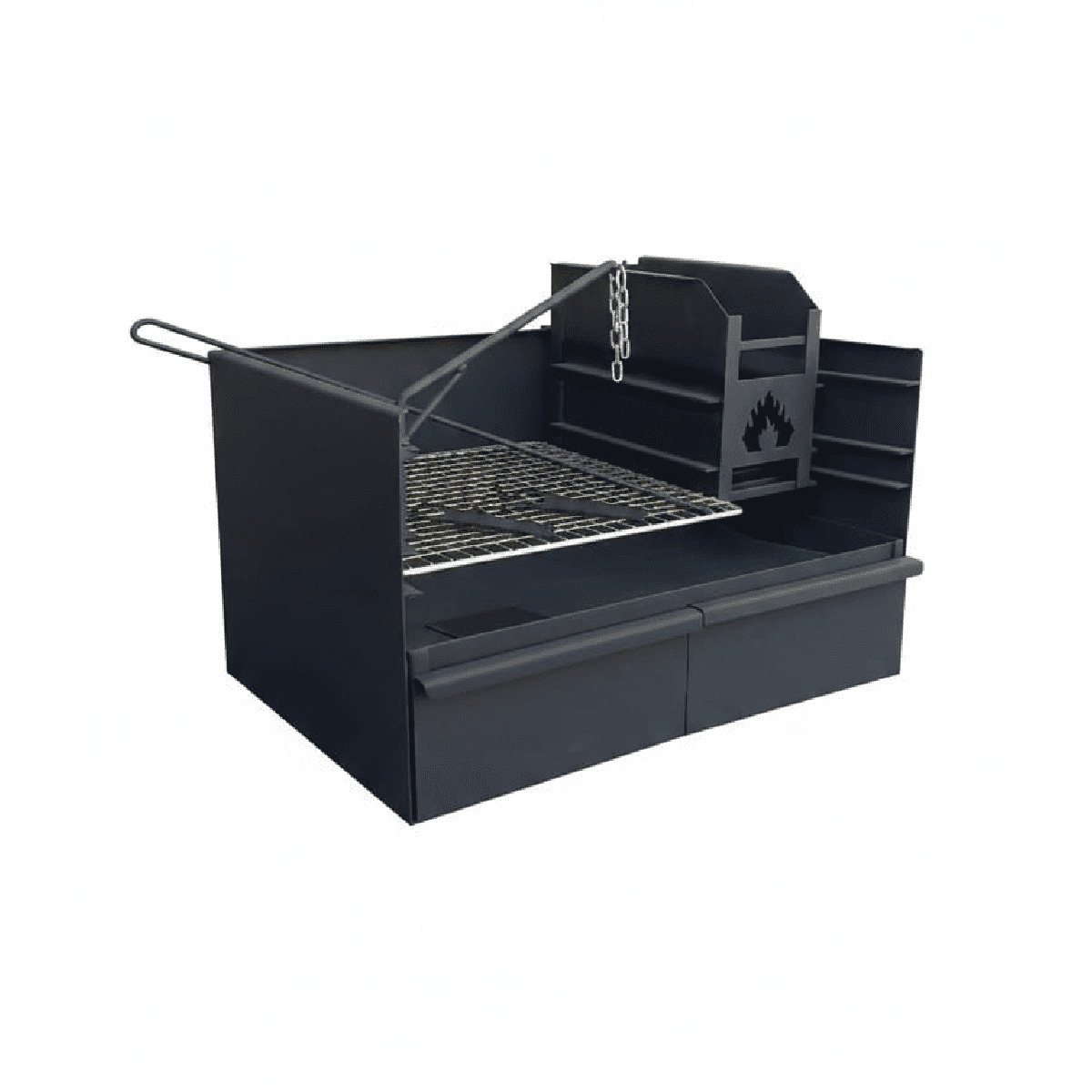 Homefires Table braai for 1500 Combination braai, with Ash Lid and Drawers Or Freestanding - Image 2