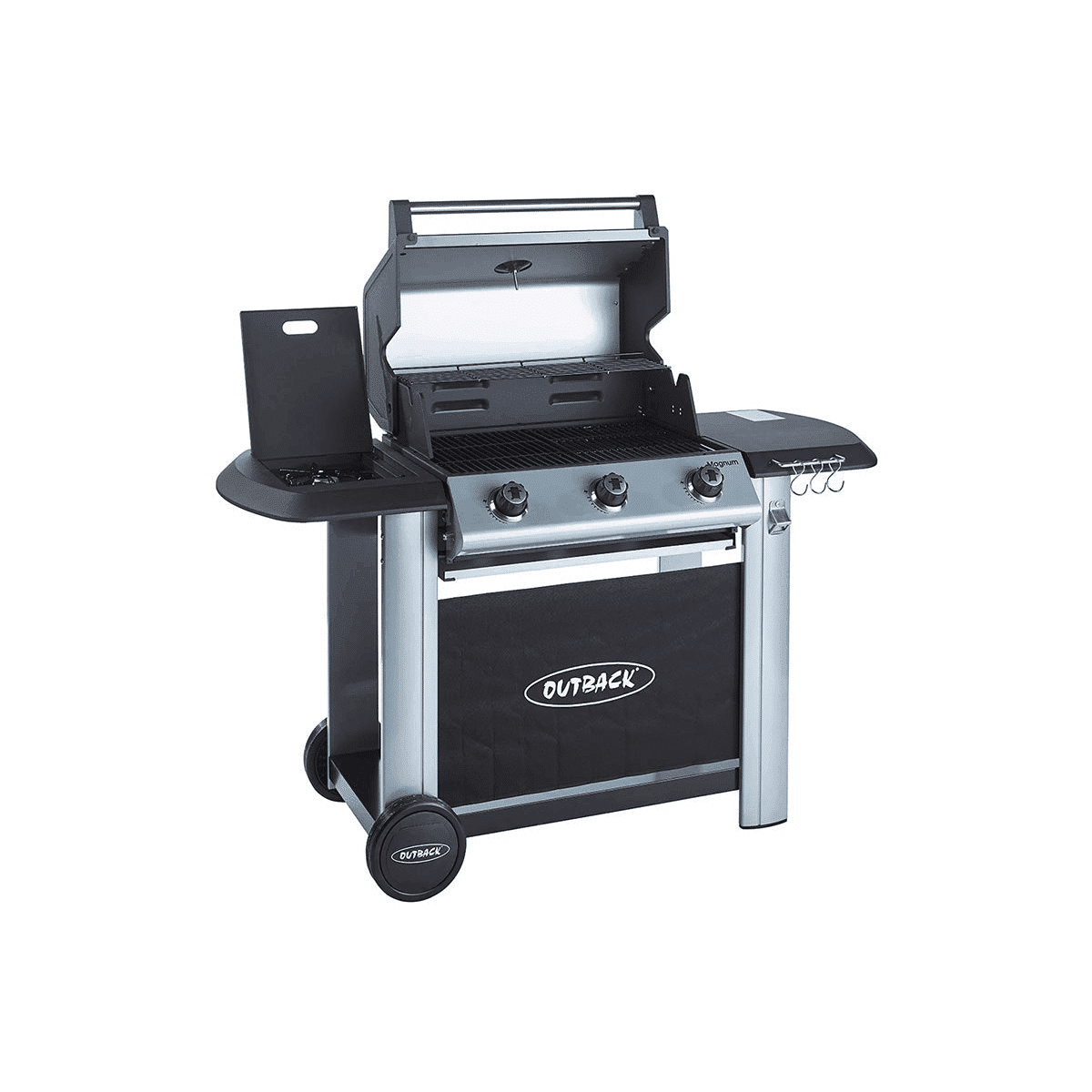 Outback MAGNUM Hybrid Multi-Cooking Surface Braai - 3 burners - Gas/Briquettes - Image 3