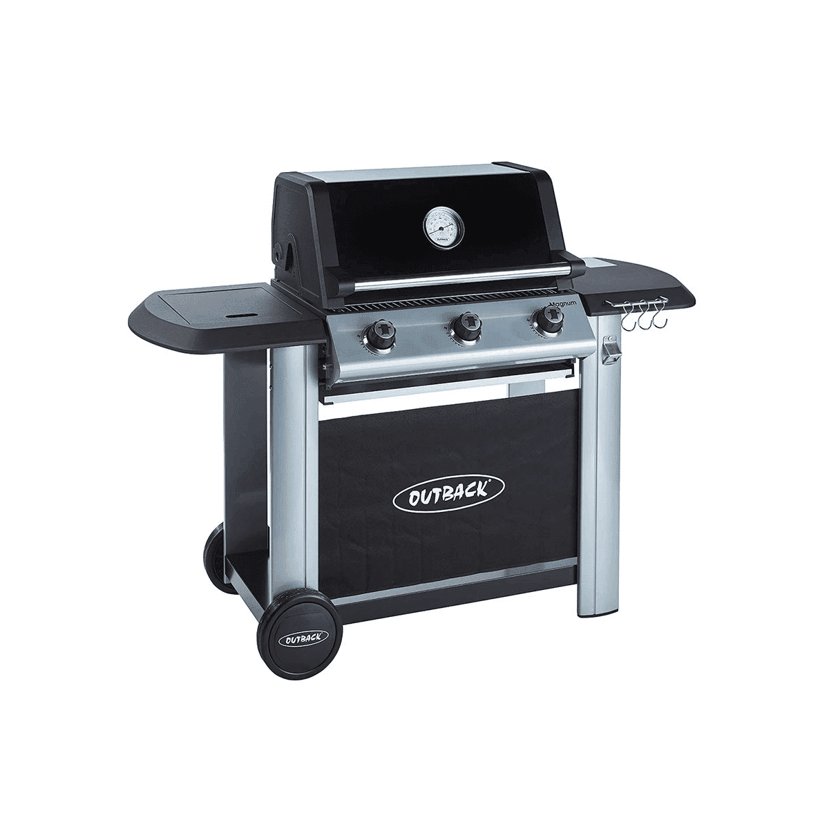 Outback MAGNUM Hybrid Multi-Cooking Surface Braai - 3 burners - Gas/Briquettes