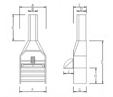 Homefires 800 Freestanding Super Deluxe Braai (Includes 2m Flue and Cowl) - Image 2