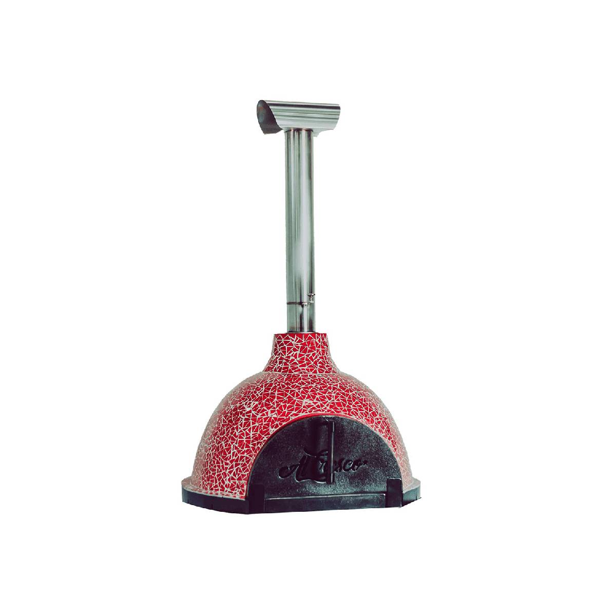 Al Fresco Magnifique - Wood-fire Mosaic Pizza Oven (1-2 pizzas) (optional Mobile Stand) - Plain Freestyle Design