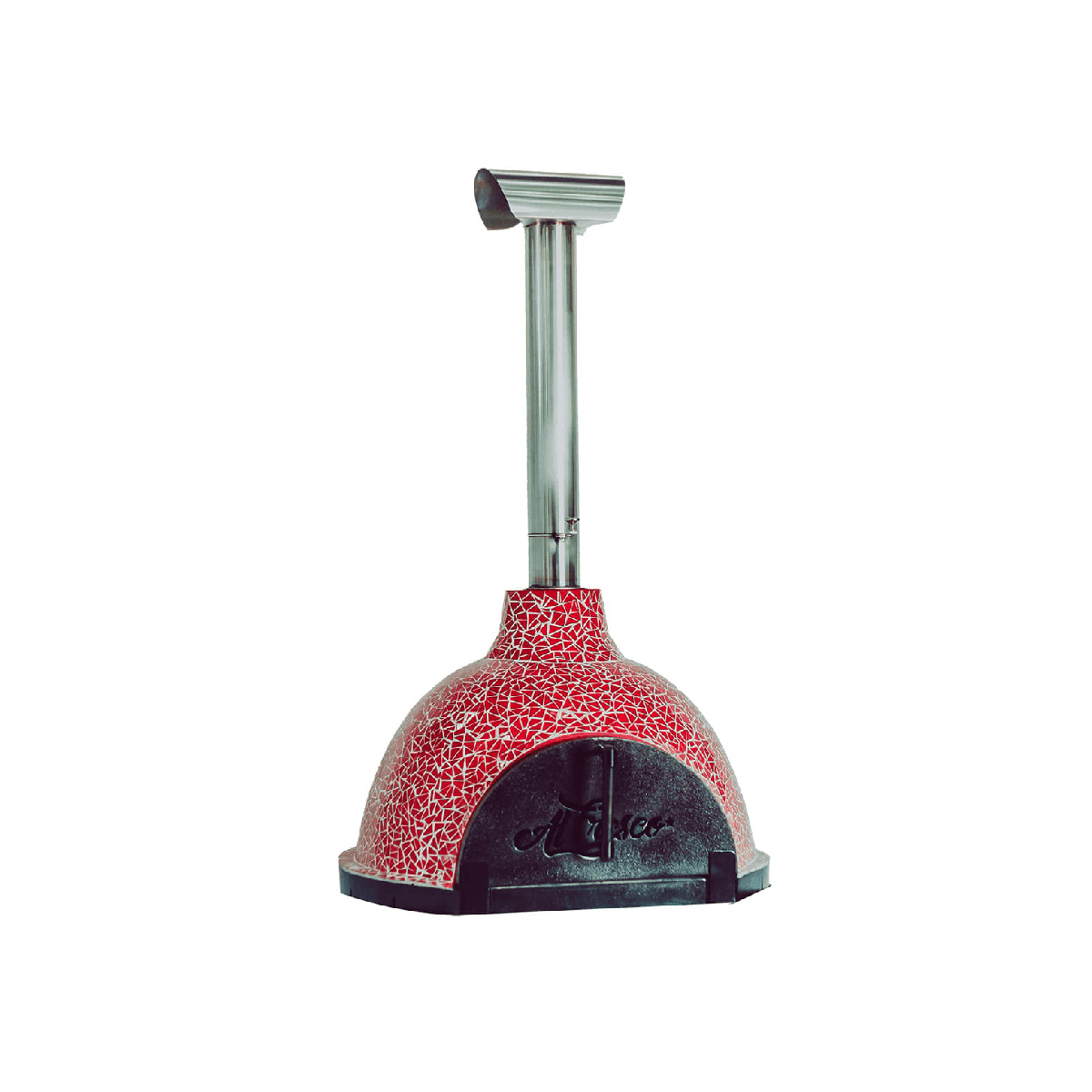 Al Fresco Grande - Wood-fire Mosaic Pizza Oven Plain Freestyle Design (2-3pizzas) (optional Mobile Stand)