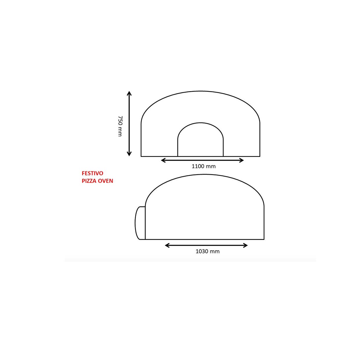 Al Fresco Festivo - Wood-fire Mosaic Pizza Oven (3-4 Pizzas) (optional Mobile Stand) - Designer Plain finish - Image 2