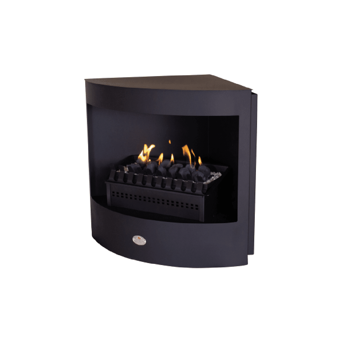 HomeFires 600 Panoramic Firebox Freestanding Vent Free Gas Grate Fireplace
