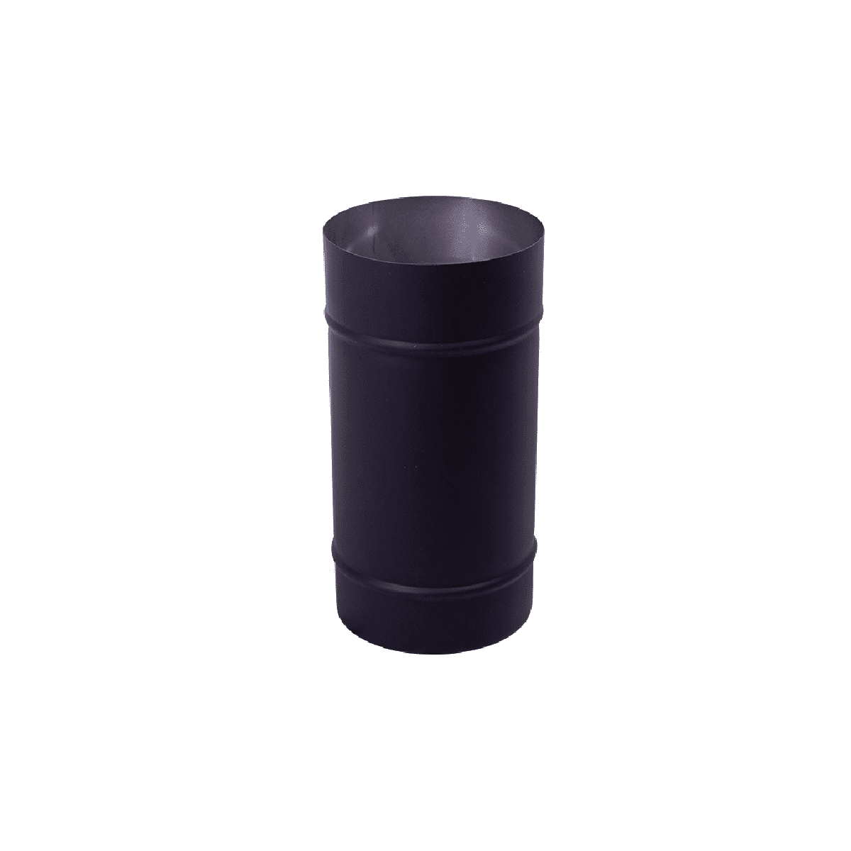Homefires 125 mm Pipe 300 mm Long Black Single Wall