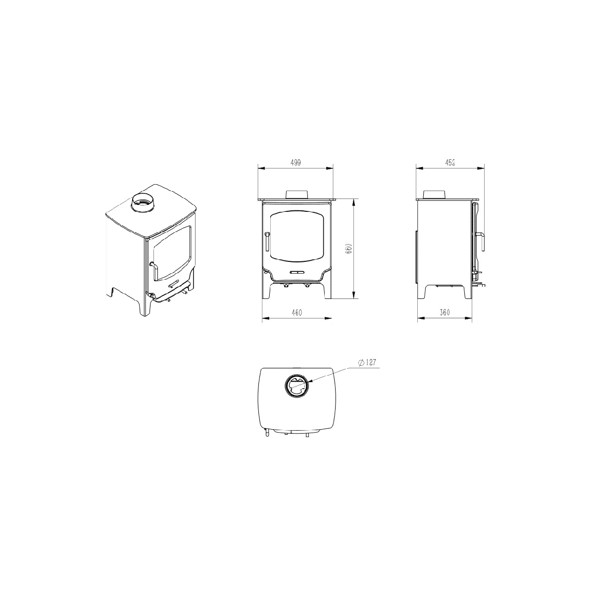 HomeFires R0801 Freestanding Fireplace - Image 2