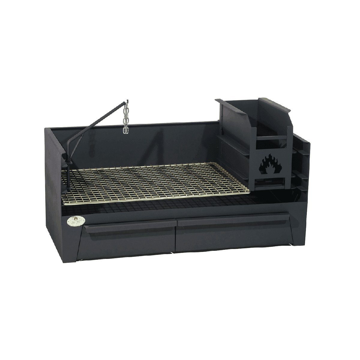 Homefires 1200 Table with Ash Lid and Warmer Drawer Combination freestanding Braai - Image 2