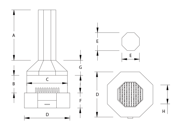 Homefires 350mm Octagonal Collar for 800 Alpine freestanding fireplace - Image 4