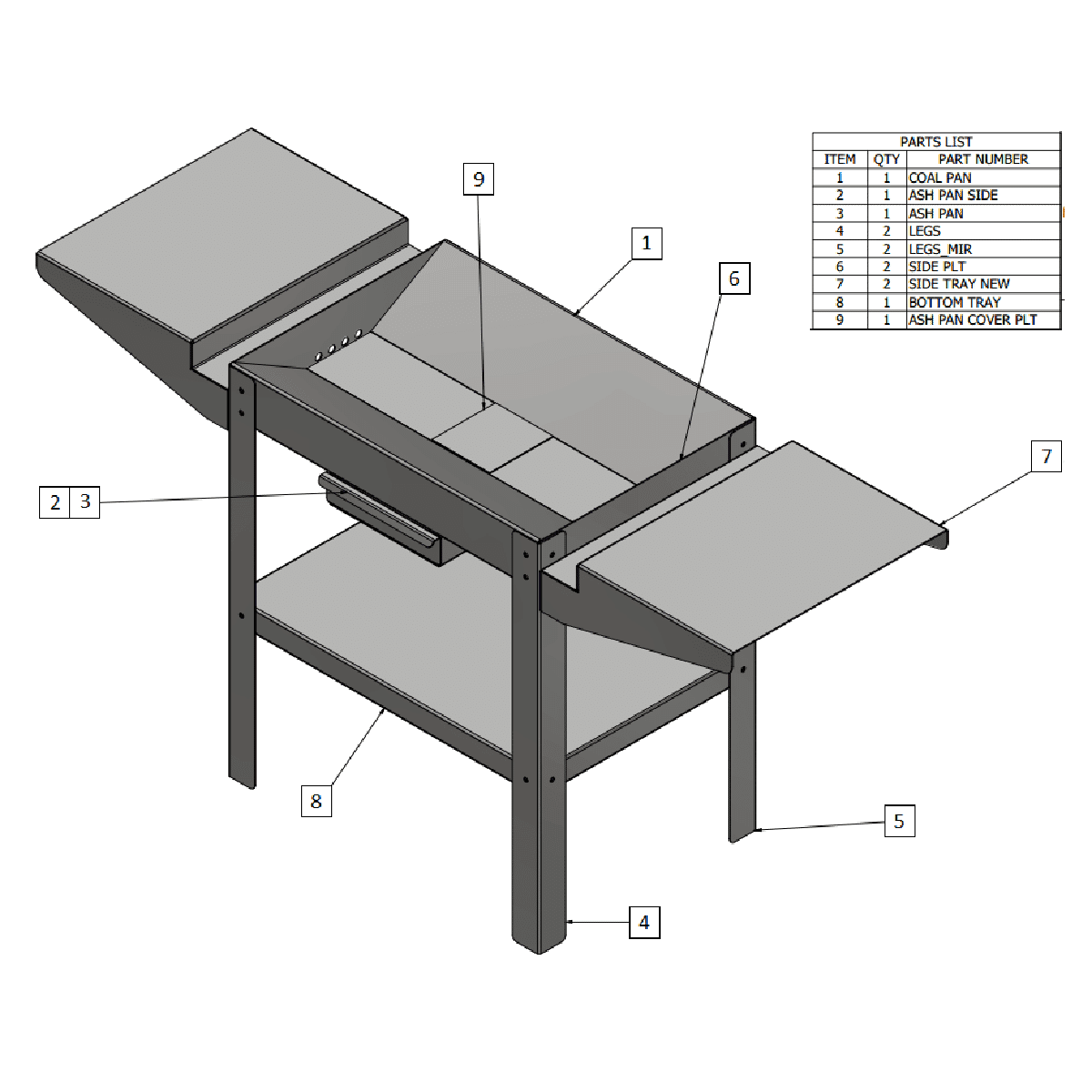 Jetmaster Argentinian Grill Stand Medium Mild Steel (Black) - Image 2