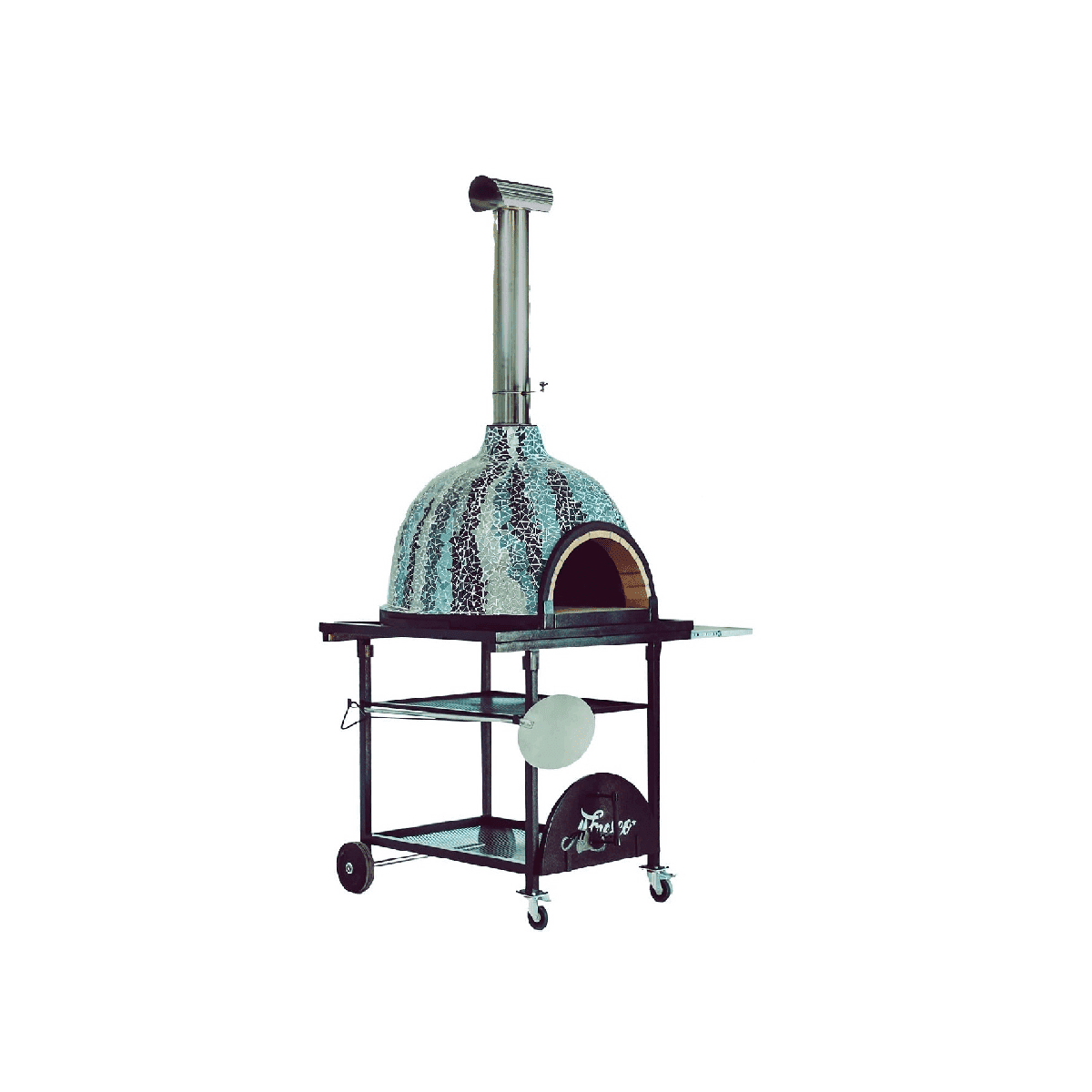 Al Fresco Magnifique - Wood-fire Mosaic Pizza Oven (1-2 pizzas) (optional Mobile Stand) - Abstract Design - Image 5