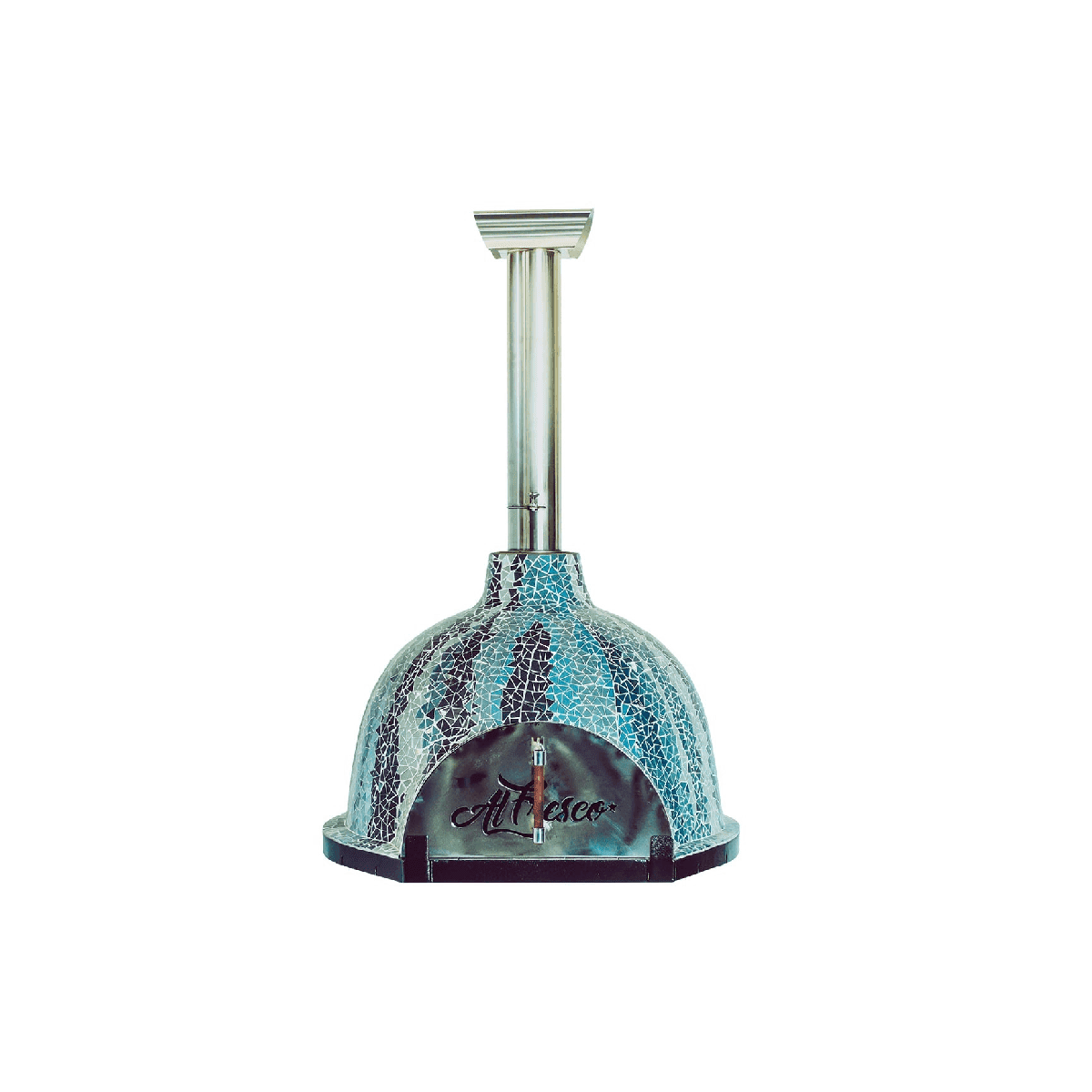 Al Fresco Magnifique - Wood-fire Mosaic Pizza Oven (1-2 pizzas) (optional Mobile Stand) - Abstract Design