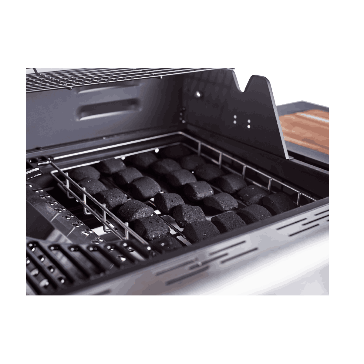 Outback JUPITER Hybrid Braai - 6 burners - Stainless Steel - Gas/Briquettes - Image 2