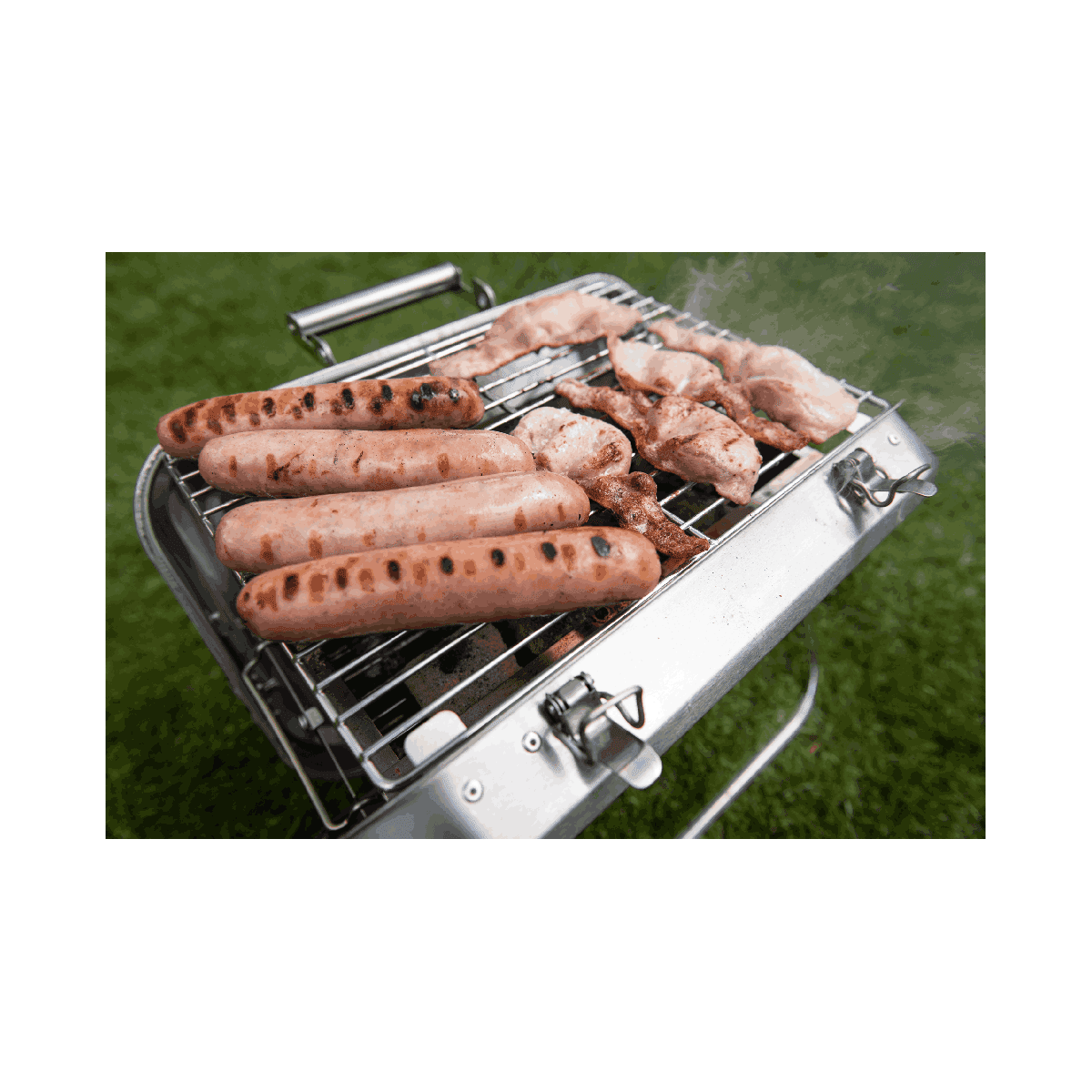 Outback Portable Briefcase Stainless Steel Charcoal Braai - Image 2